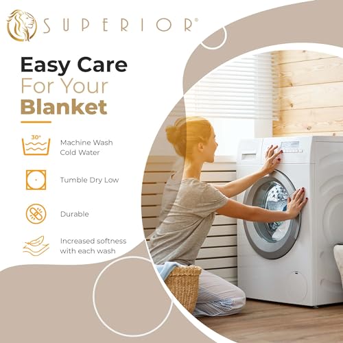 Superior Metro Ganzjahresdecke aus Baumwolle, gewebte Decke für Couch, Bett, Bettwäsche, Bauernhaus, Heimzubehör… – Ansicht 5