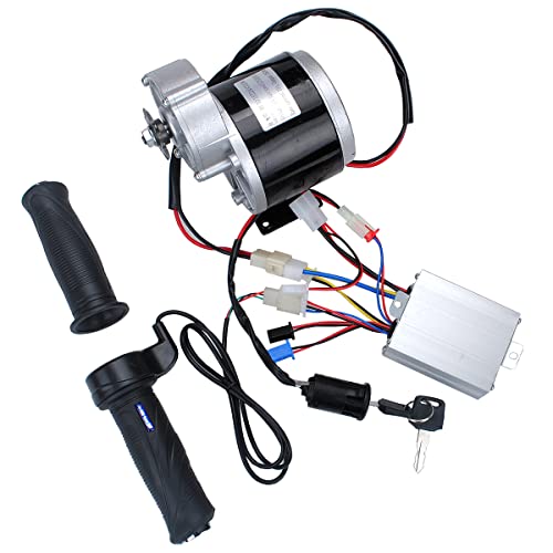 DC24V 350W Brush Motor Kit with 24V Controller and Throttle for Electric Scooter Bike Engine Motorcycle DIY Part Conversion Kit