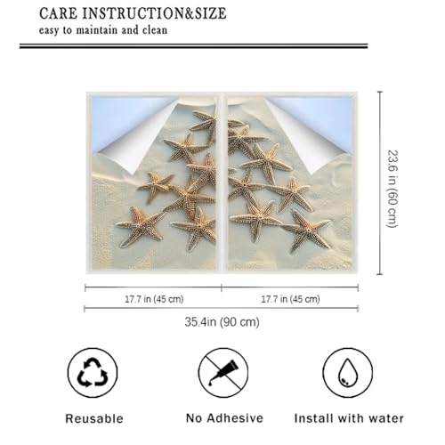 Vinilo decorativo para ventana efecto vidrio esmerilado 2 piezas miniatura 2