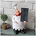 KiaoTime 98915HB Italian Chef Figurines Kitchen Decor with Chef Chalkboard Counter Top Chef Figurine Collectible Kitchen Chef Decor Statue