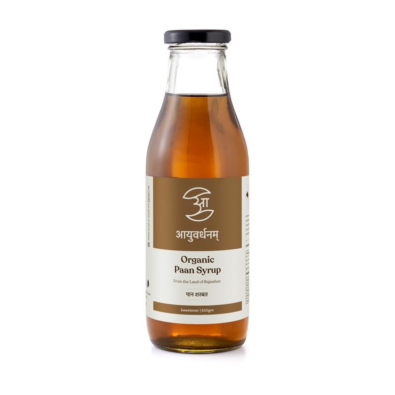 Aayuvardhanam - Organic Betel Syrup (650gm) | Paan Syrup for Spiritual Refreshment | Ideal for Summer Heat | Digestive Aid | Naturally Sweetened with Organic Unrefined Sugar | Suitable for Cocktails, Mock tail, Drinks and Juices-image-40