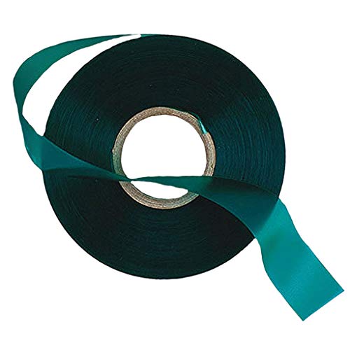 Generic 150 Feet Stretch Tie Tape 1/2 Inch Garden Tie Tape Thick Plant Ribbon Garden Green Vinyl Stake for Indoor Outdoor Patio Plant Use