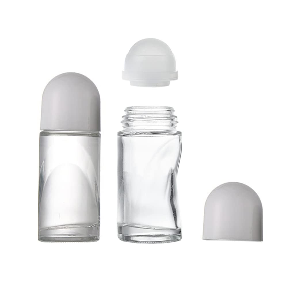 JIUWU Leere Rollerball-Flaschen 50 Ml – 3 Stück, Transparent, Für ätherische Öle, Parfüm & DIY-Kosmetik