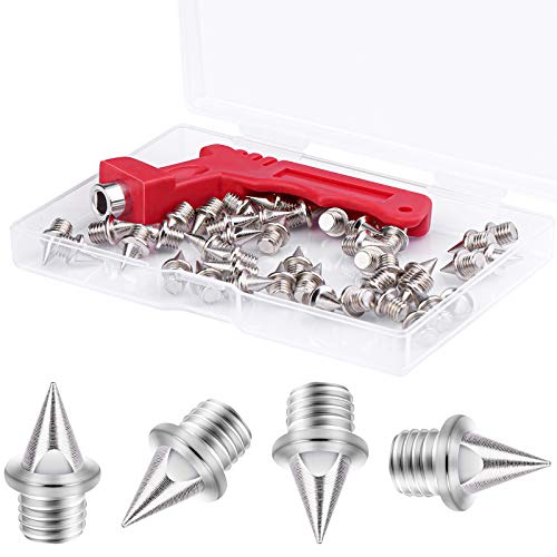 ELCOHO 42 Pieces 1/4 Inch Steel Spikes Track Shoe Spikes ...