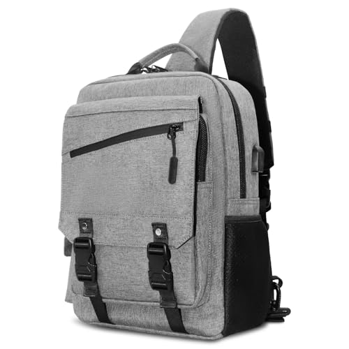 Leaper Sling Crossbody Bag for Men with USB & Anti-Theft