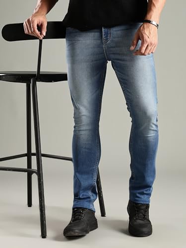 Image of Thomas Scott Men's | Mild Fade | Stright Fit | Denim | Regular Wear | Stretchable | Casual Jeans for Men