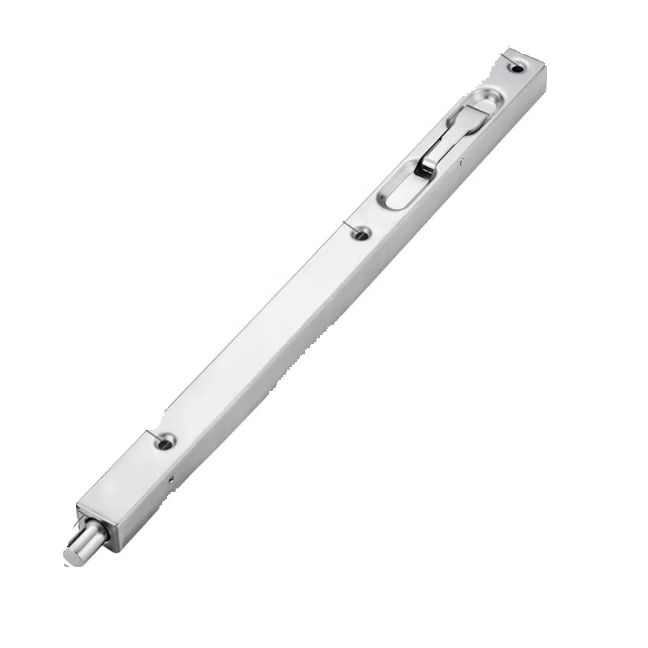 Ayztantine Silvery-12Inch Door Flush Bolt Latch Lock Concealed Door 304 Stainless Steel Door Flush Bolt - Hidden Vertical Lock For Wooden, Main, Security & Double For Bedroom, Bathroom(Silvery-12Inch)