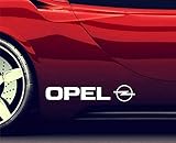 opel aufkleber emblem Abmessungen: ca.300mm 2X Seitenaufkleber Aufkleber Passt Opel Logo Sticker Emblem Logo (Black)