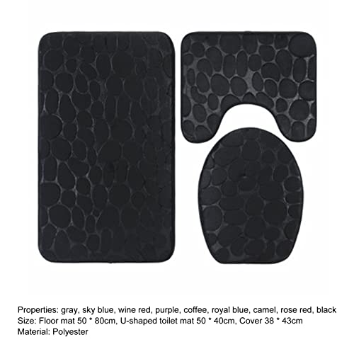 Bodhi2000 WC-Deckelbezug, superweich, allergiefrei, schnell trocknend, für Schlafzimmer, Schwarz – Bild 4