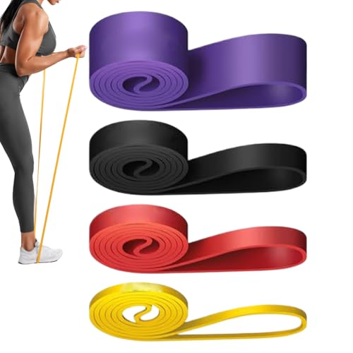 Bandas De Resistencia,4 Piezas Cintas Yoga para Estiramiento | Correa De Estiramiento para Yoga para Ejercicio Pilates Deportistas Gimnasio | Atletas Jugadores Principiantes Ejercicio