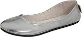 Weiche Zehenpartie. French Sole FS/NY Damen Sloop Ballett Flach, Silber (Zinn-Nappa), 39.5 EU