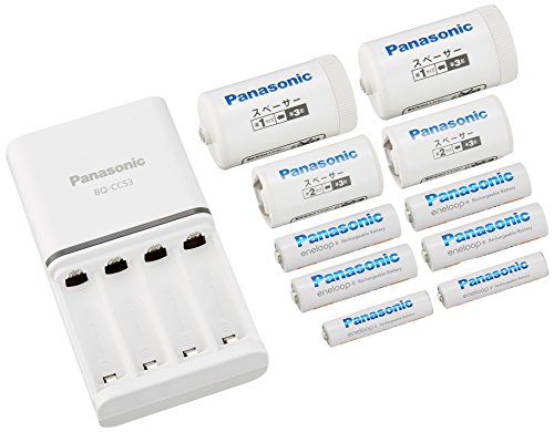 【Panasonic】充電式エボルタ ファミリーセット K-KJ53MLE44 Amazon.co.jp: パナソニック 単4形 充電式エボルタ 4本付充電器
