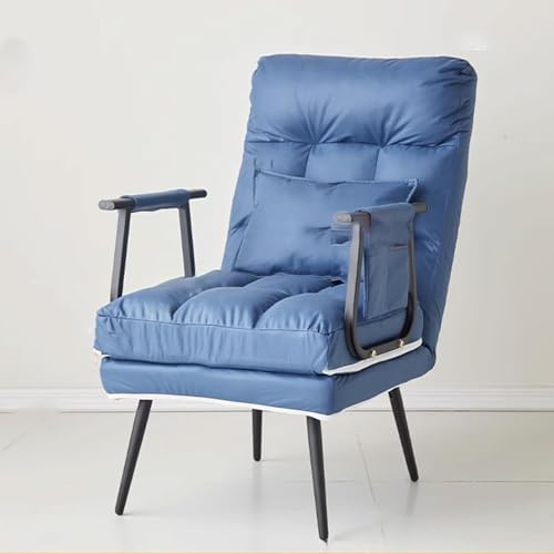 Fauteuil d'appoint réglable bleu lac avec dossier inclinable