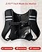 ZELUS Weighted Vest, Washable Z-Fit Soft Iron Weighted Vest for Women and Men, 5/10/15 lb Weight Vest with Reflective Strips & Adjustable Straps, Ultra Thin Weight Vest for Gym Strength Training (15lb) Black