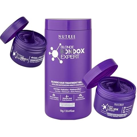 Nutree Professional HAIR MASK FOR DAMAGED HAIR BLONDE BONDOX TREATMENT 2.82 oz & 8.8 oz & 33.8 oz Cover