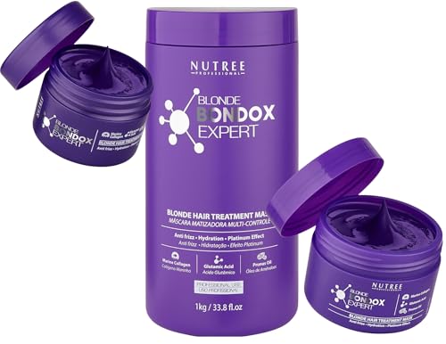 Nutree Professional HAIR MASK FOR DAMAGED HAIR BLONDE BONDOX TREATMENT 2.82 oz & 8.8 oz & 33.8 oz