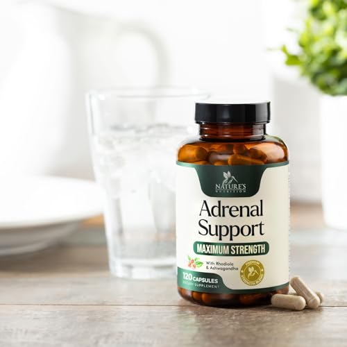 Nature'S Nutrition NNADRENALSUPPORT Adrenal Support Supplements & Cortisol Manager With Ashwagandha & 10 Herbs & Nutrients To Support Adrenal Function, Cortisol Health, Energy Levels, Tension, Overload, Calm & Relaxation - 120 Capsules thumb #5
