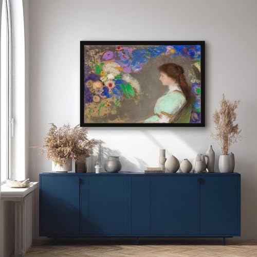 Toile Odilon Redon Portrait de Violette Heymann tableau de haute qualité - 4