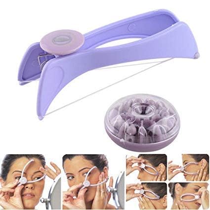EXPORTTANZA Slique Eyebrow Face and Body Hair Threading Removal Epilator System Kit (Purple 1PCS) 4 41 NFESBkaL