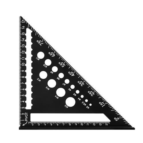 Set Square Carpentry, Set Square, Carpenters Square, Rafter Square with 7inch for Multi-Functional High Precision Carpenters Square Tool Layout Tool Kit for Home Builders