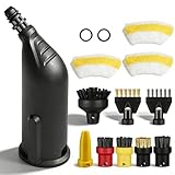 14 Stück für Kärcher Dampfreiniger Zubehör SC1 bis SC5, Handdüse Ersatzteile Set, Dampfreiniger Bürste Set mit verlängerter Düse, gebogener Düse, Rundbürste, Fugendüse, Mikrofasertuch