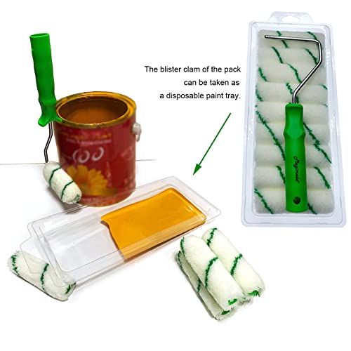 Magimate Small Paint Roller Set 4 Inch Painting Rollers For Walls And Crafts, Mini Roller Covers Paint Stain, Pack Of 10 #TOP3