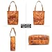 MayaCraft Personalized Handmade Genuine Leather Tote Bag, Camel, Medium