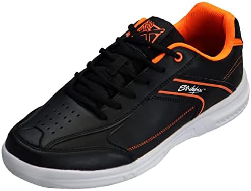 KR Strikeforce Flyer Lite Black/Orange Men's Size 10 1/2 Bowling Shoe with FlexSlide Technology