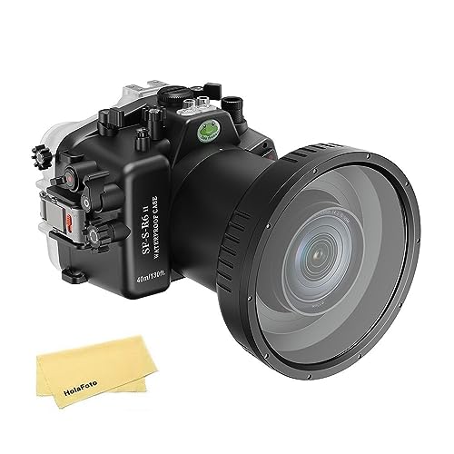 Seafrogs [40M/130Ft] Alcanzamiento De La Cámara Submarina para Canon EOS R6 II, Caja De Buceo Impermeable para Canon EOS R6 Marca II con Puerto Plano para RF 24 105Mm F4, RF 24 105Mm F4