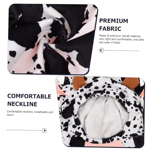Disfraz divertido de vaca para perro y gato talla S miniatura 2