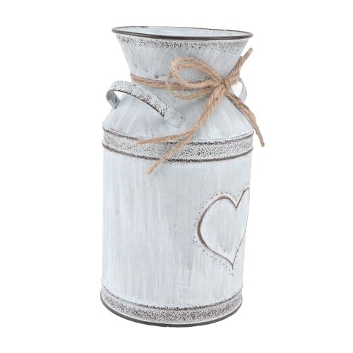 Jarrón de metal en forma de corazón elegante Sosoport plata 2