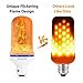LED Flame Bulb, KKTICK Rechargeable Flame Light Bulb Battery Operated and USB Powered with 3 Modes and Upside Down Feature for Christmas Fireplace Decoration and Tent Lighting