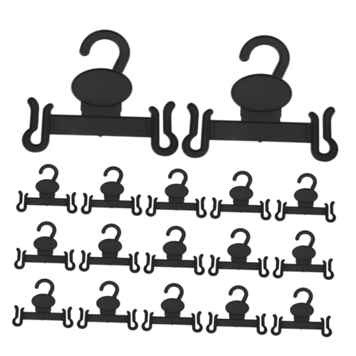 Ciieeo 30Pcs Plastic Slippers Hooks Versatile Shoe Hangers for Retail Displays Efficient Space Saver for Slipper Storage and Drying Sleek Black Design for Organized Footwear