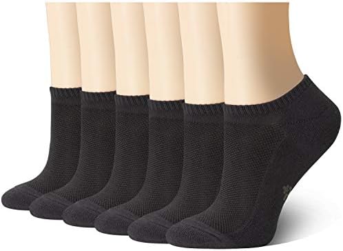 +MD Ultra Soft Athletic Bamboo Socks for Women and Men with Cushioned Sole No Show Casual Socks 6Black10-13