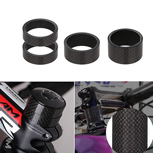 Jilukibo 11 Pieces Bike Carbon Fiber Headset Spacer, 28.8Mm Bicycle Front Fork Stem Spacers Washer For Mountain Bike, Road Bike (20 15 10 5 3 2 1 Mm, 7 Size) #TOP5
