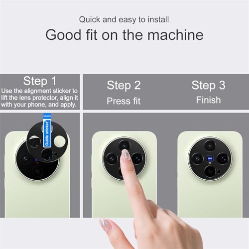 Image of 4youquality Back Camera Lens Protector Compatible with Vivo X200T (1 Pack) | 9H Tempered Glass Camera Guard | Military-Grade Protection | Ultra Clear HD | Bubble-Free Easy Installation | Case Friendly Design