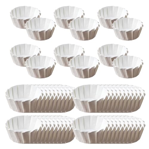 Duroecsain Moldes para Cupcakes,Forros para Cupcakes, 50X Papel Vasco Portátil, Rondas de papel pergamino, utensilios de cocina de papel, forros de postres, envases de magdalenas para