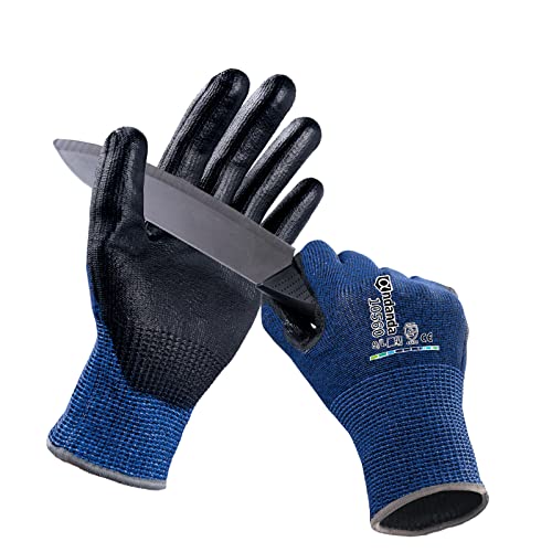 ANDANDA Schnittfeste Handschuhe Arbeitshandschuhe 1/3/6/12 Paar mit PU-Beschichtung in M/L/XL –Level 5 Schnittschutz PU-Beschichtung dünn und leicht für Montage, Bauen