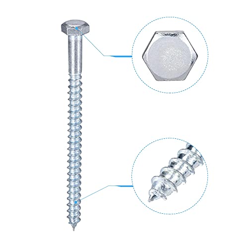 Tornillos Hex M8 x 120mm Acero Carbono Zinc 15Pzs miniatura 3