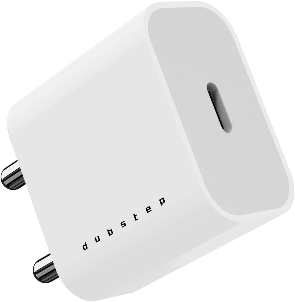 Dubstep Sprint 20W USB-C Charger with PD PPS 3.0 for Android,iPhone 14/14 Plus/ 14 Pro/ 14 Pro Max, iPhone 13/13 Pro/13 Pro Max/13 Mini, 12/12 Mini/ 12 Pro Max, (Adaptor Only, White)