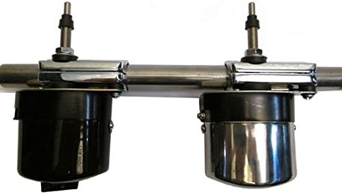 Speedway Motors Universal Windshield Frame Mount Bracket for 12 V Wiper Motors Includes Threaded Clamp Hardware and Polished Aluminum Finish for Classic Cars