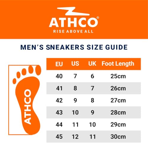 Image of Mens Shoes for Man Stylish Sneakers for Man Lightweight Comfortable Shoes for Men Casual Lace Up Sneaker Shoe for Boys with Memory Foam Comfort ATHCO Liger