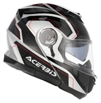 Casco Modular Acerbis Serel 22-06 Blanco y Rojo - 0025201.314 Talla M