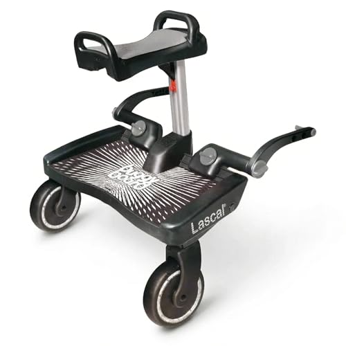 Image of BuggyBoard Maxi+ - Black with Gray Saddle Seat