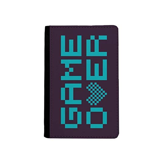 Étui portefeuille passeport Game Over Pixel Bleu, le cadeau idéal