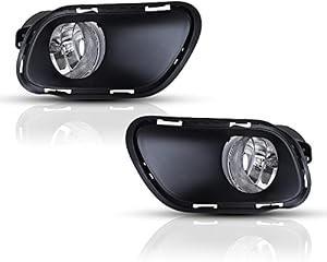 AUTOWIKI Fog Lights compatible for Jeep Cherokee 2014 2015 2016 2017 2018 Lamp Assembly Driver Passenger Replacement 1 Set Halogen Bulbs Wiring kit Switch included