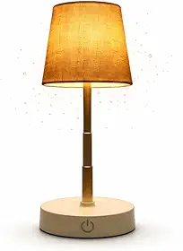 Abajur Luminária de Mesa LED Recarregável USB Touch Sem Fio – Luz Quente Ajustável para Quarto, Cabeceira, Escritório e Sala | Base Estável, Ideal para Leitura e Estudo