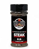 10-42 BBQ Steak Seasoning NO MSG, 0 Calorie | Meat Rub & Seasonings for Grilling, Beef & Pork | Grill the Best Steaks, Tomahawk, Ribeye, Sirloin, Ribs, T-bone | Savory Garlic and Herb Flavor | 5.5 oz