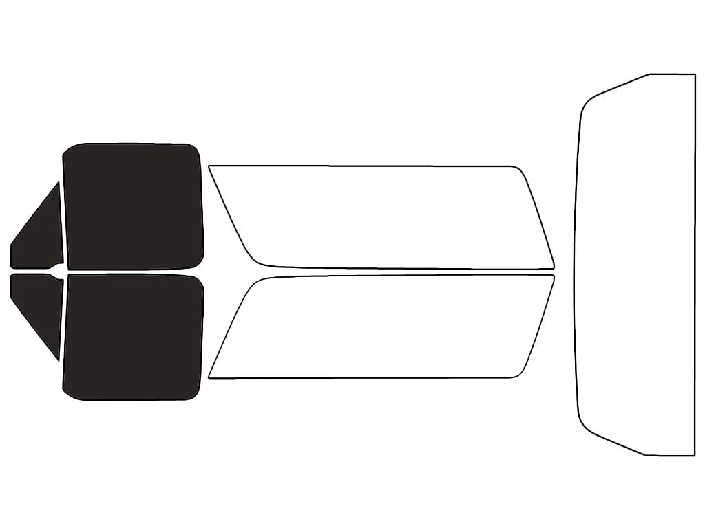 Rvinyl Window Tint Kit Compatible with Ford Bronco 1990-1996 - Front Precut Kit - 20%