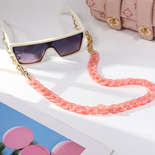 Image of Acrylic Glasses Chain for Women Men Reading Eyeglass Strap Sunglasses Holder Mask Lanyard Chain for Adults